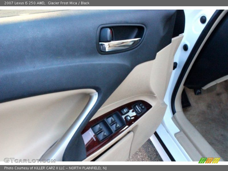 Glacier Frost Mica / Black 2007 Lexus IS 250 AWD