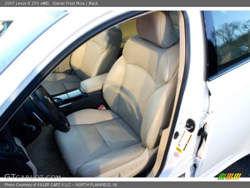 Glacier Frost Mica / Black 2007 Lexus IS 250 AWD