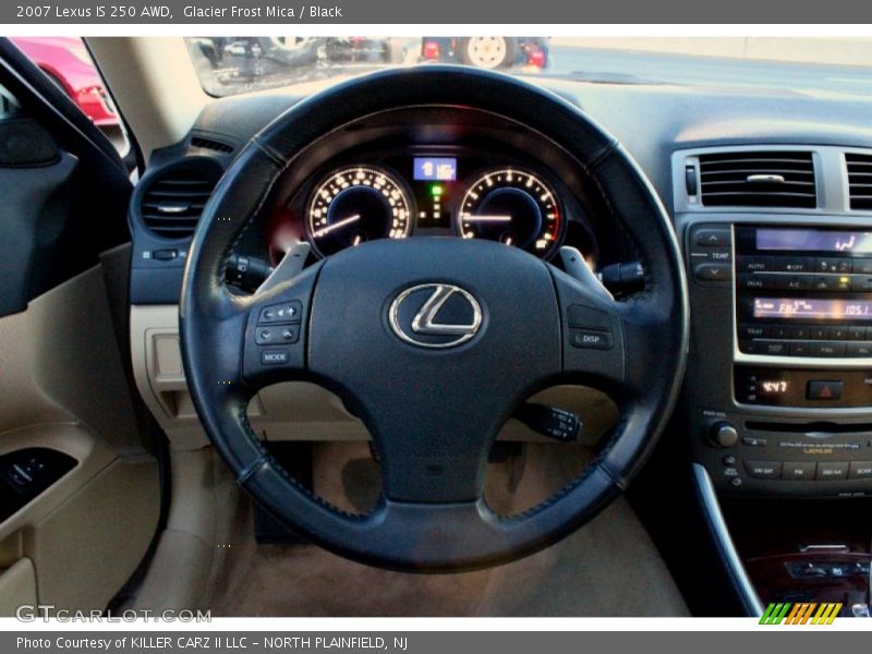 Glacier Frost Mica / Black 2007 Lexus IS 250 AWD