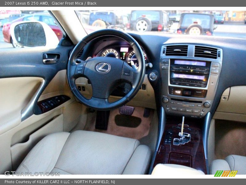Glacier Frost Mica / Black 2007 Lexus IS 250 AWD
