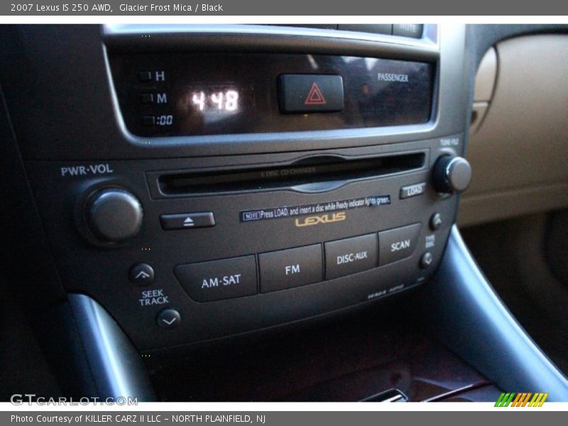 Glacier Frost Mica / Black 2007 Lexus IS 250 AWD