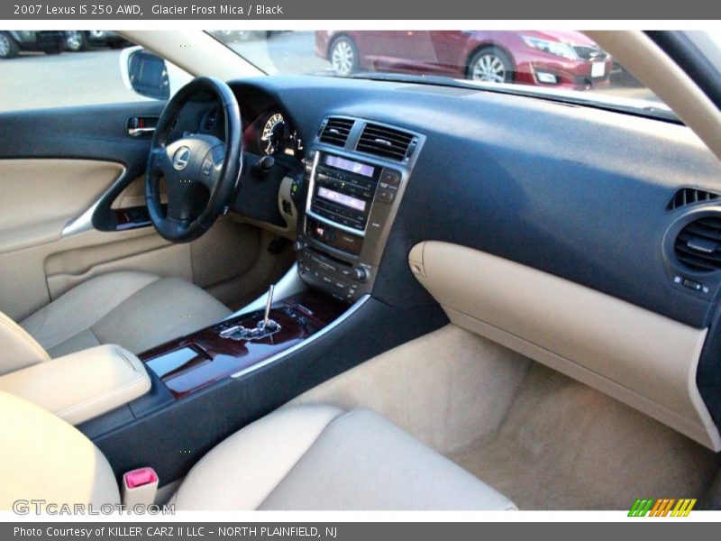 Glacier Frost Mica / Black 2007 Lexus IS 250 AWD
