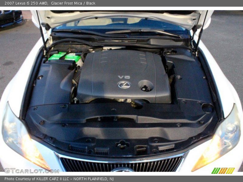 Glacier Frost Mica / Black 2007 Lexus IS 250 AWD