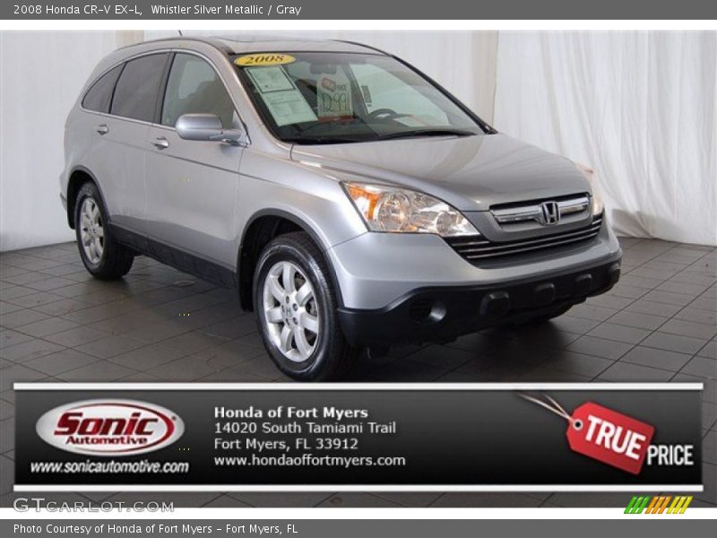 Whistler Silver Metallic / Gray 2008 Honda CR-V EX-L