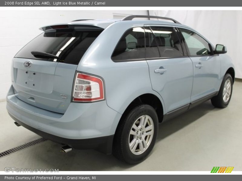 Light Ice Blue Metallic / Camel 2008 Ford Edge SEL AWD