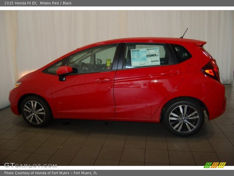 Milano Red / Black 2015 Honda Fit EX