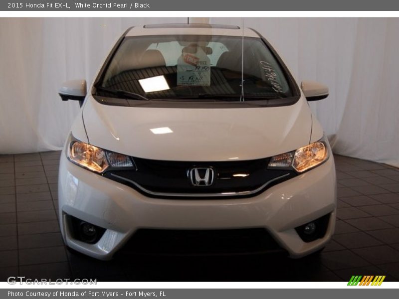 White Orchid Pearl / Black 2015 Honda Fit EX-L