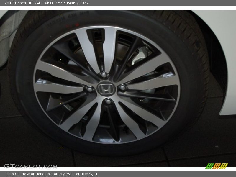 White Orchid Pearl / Black 2015 Honda Fit EX-L