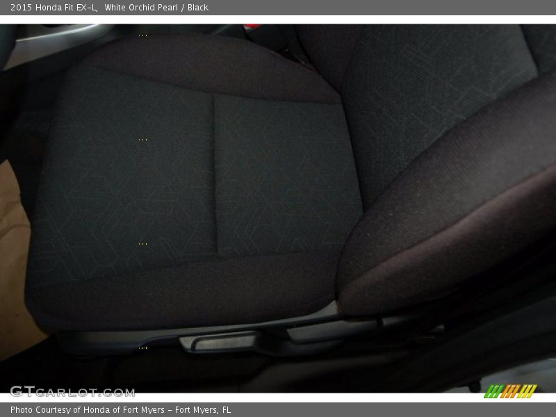 White Orchid Pearl / Black 2015 Honda Fit EX-L