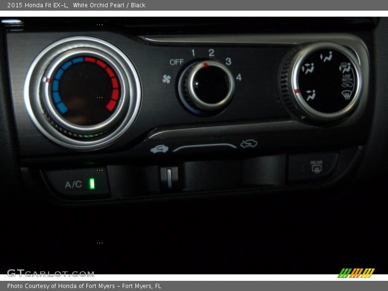 White Orchid Pearl / Black 2015 Honda Fit EX-L