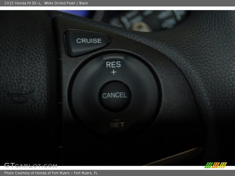 White Orchid Pearl / Black 2015 Honda Fit EX-L