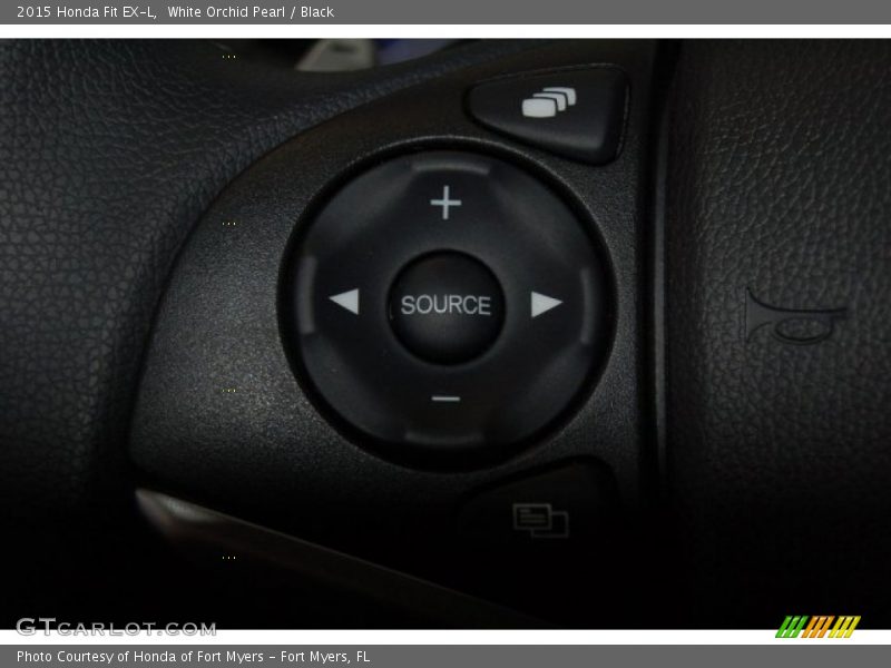 White Orchid Pearl / Black 2015 Honda Fit EX-L