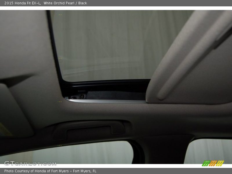 White Orchid Pearl / Black 2015 Honda Fit EX-L