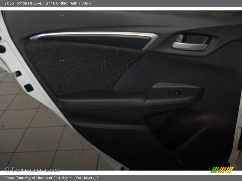 White Orchid Pearl / Black 2015 Honda Fit EX-L
