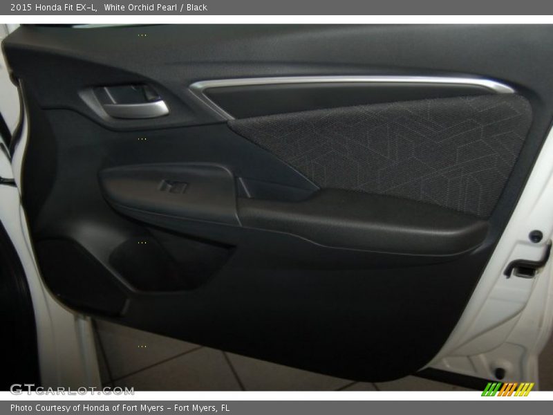 White Orchid Pearl / Black 2015 Honda Fit EX-L