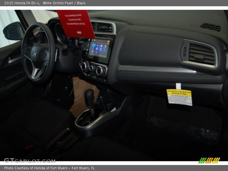 White Orchid Pearl / Black 2015 Honda Fit EX-L