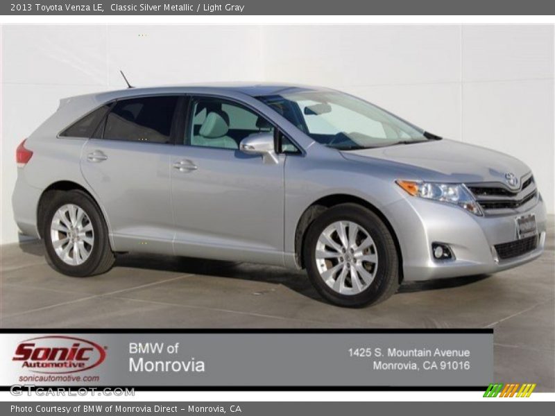 Classic Silver Metallic / Light Gray 2013 Toyota Venza LE