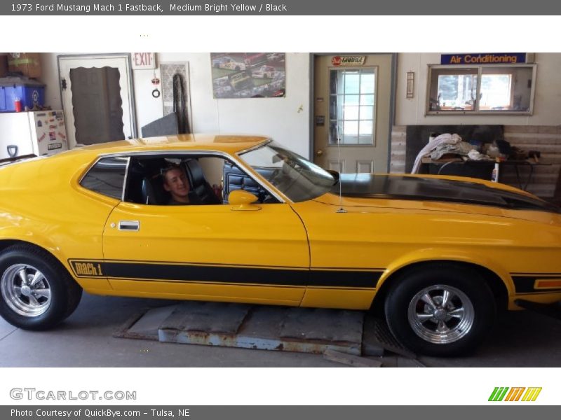 Medium Bright Yellow / Black 1973 Ford Mustang Mach 1 Fastback