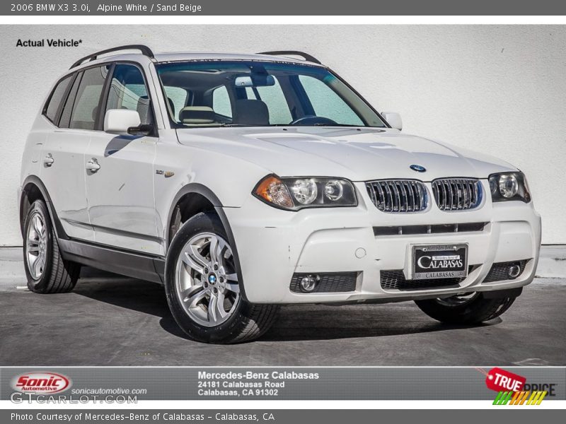 Alpine White / Sand Beige 2006 BMW X3 3.0i