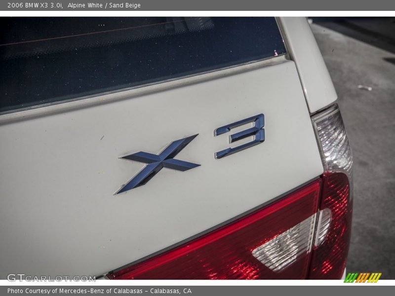 Alpine White / Sand Beige 2006 BMW X3 3.0i