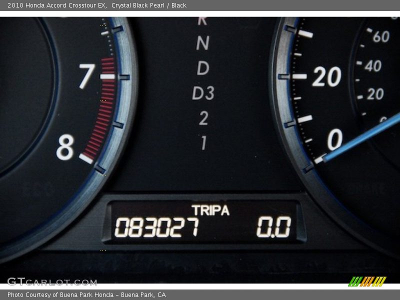 Crystal Black Pearl / Black 2010 Honda Accord Crosstour EX