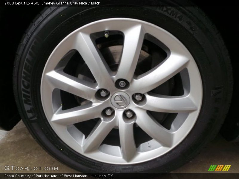 Smokey Granite Gray Mica / Black 2008 Lexus LS 460