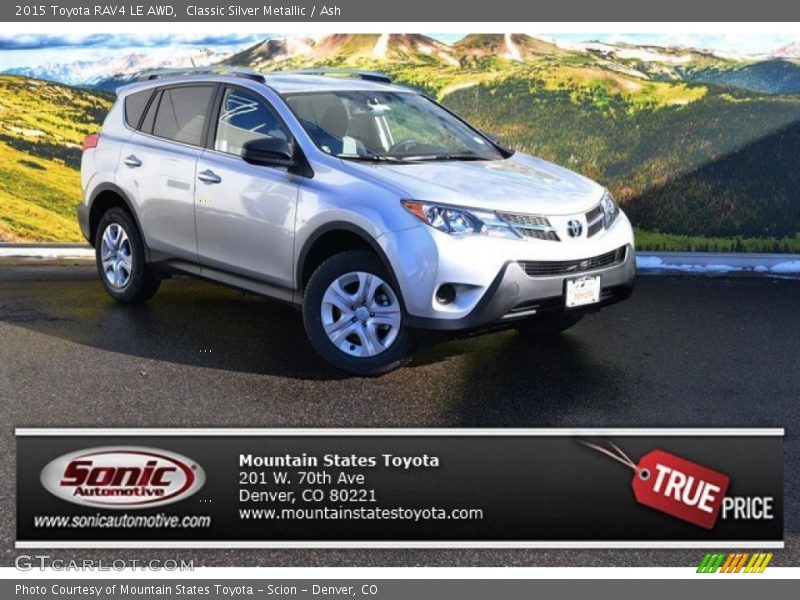 Classic Silver Metallic / Ash 2015 Toyota RAV4 LE AWD