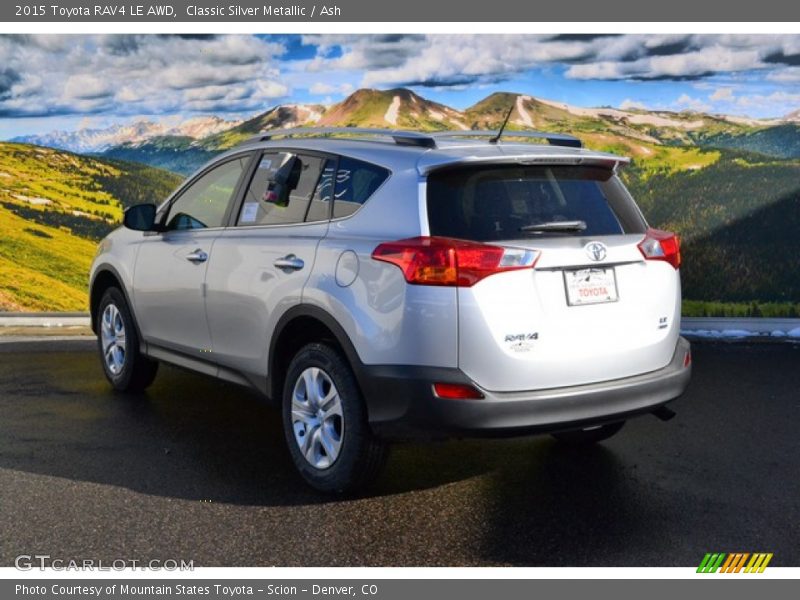 Classic Silver Metallic / Ash 2015 Toyota RAV4 LE AWD