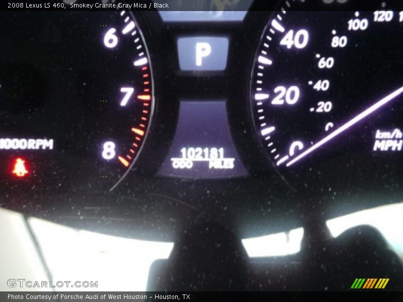 Smokey Granite Gray Mica / Black 2008 Lexus LS 460