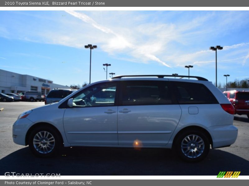 Blizzard Pearl Tricoat / Stone 2010 Toyota Sienna XLE