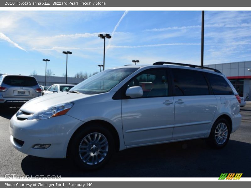 Blizzard Pearl Tricoat / Stone 2010 Toyota Sienna XLE