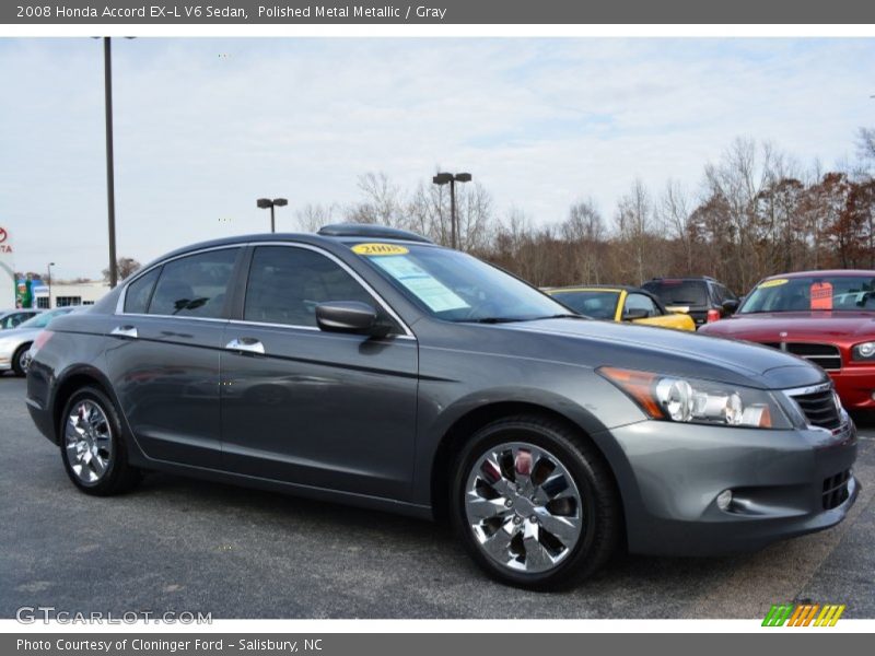 Polished Metal Metallic / Gray 2008 Honda Accord EX-L V6 Sedan