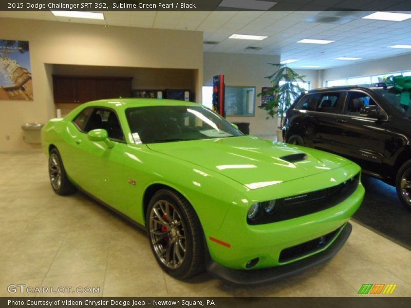 Sublime Green Pearl / Black 2015 Dodge Challenger SRT 392