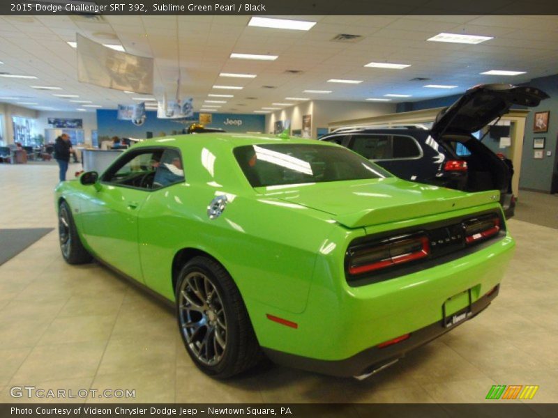 Sublime Green Pearl / Black 2015 Dodge Challenger SRT 392