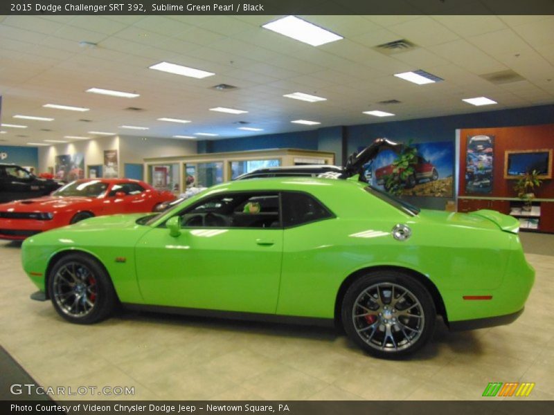 Sublime Green Pearl / Black 2015 Dodge Challenger SRT 392