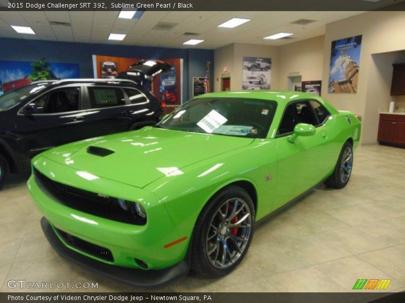 Sublime Green Pearl / Black 2015 Dodge Challenger SRT 392