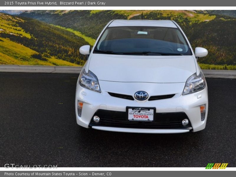 Blizzard Pearl / Dark Gray 2015 Toyota Prius Five Hybrid