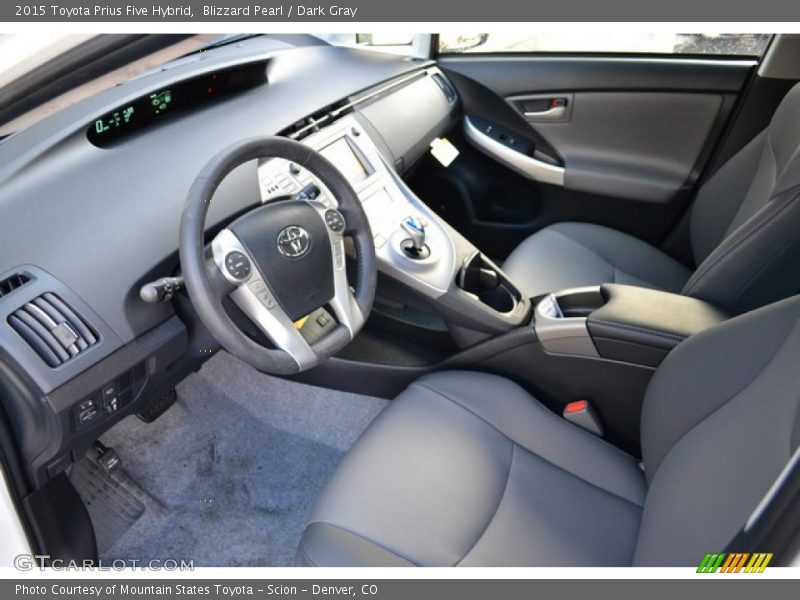 Blizzard Pearl / Dark Gray 2015 Toyota Prius Five Hybrid