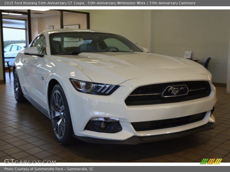 50th Anniversary Wimbledon White / 50th Anniversary Cashmere 2015 Ford Mustang 50th Anniversary GT Coupe
