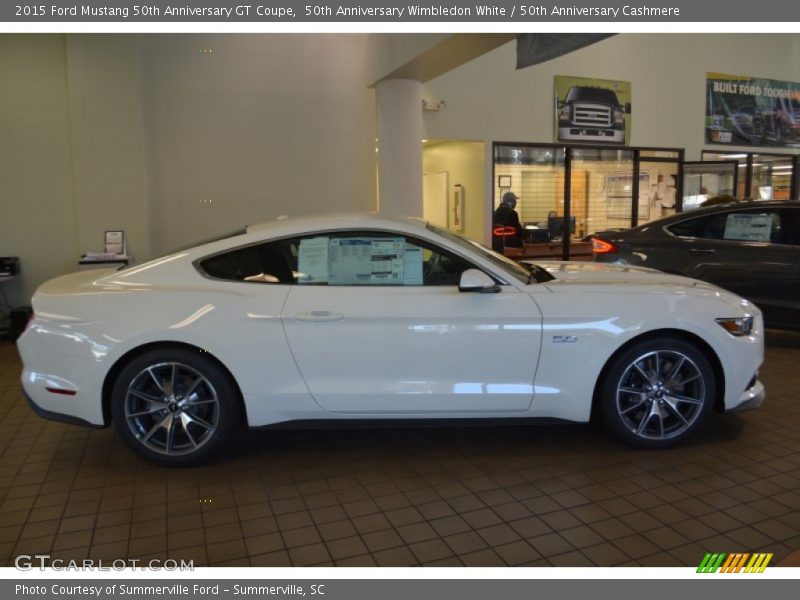 50th Anniversary Wimbledon White / 50th Anniversary Cashmere 2015 Ford Mustang 50th Anniversary GT Coupe