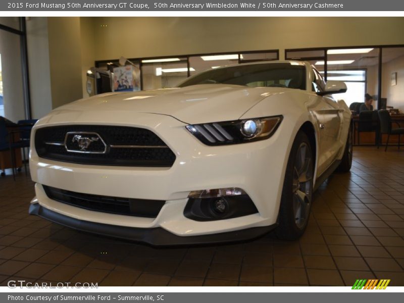 50th Anniversary Wimbledon White / 50th Anniversary Cashmere 2015 Ford Mustang 50th Anniversary GT Coupe