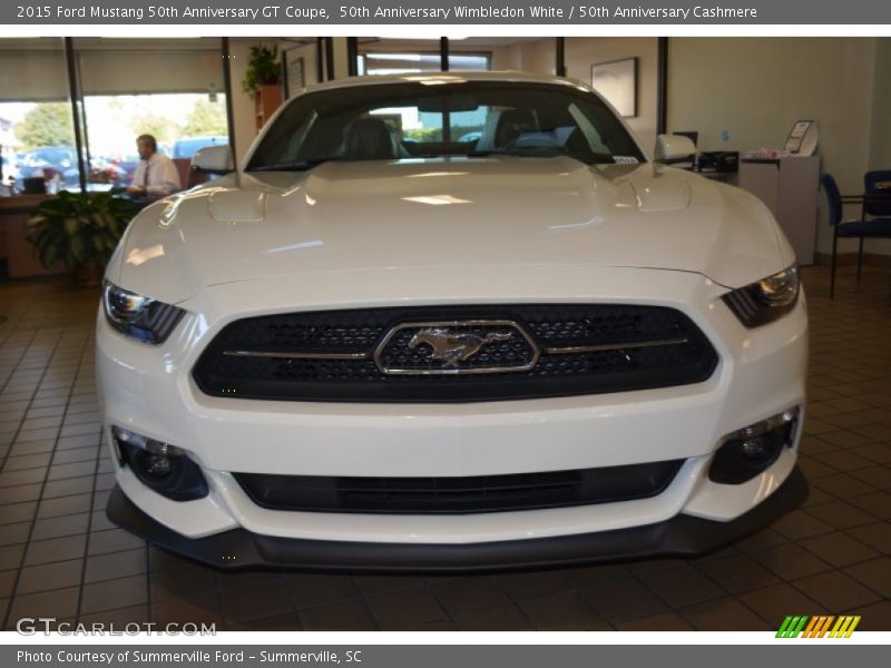 50th Anniversary Wimbledon White / 50th Anniversary Cashmere 2015 Ford Mustang 50th Anniversary GT Coupe