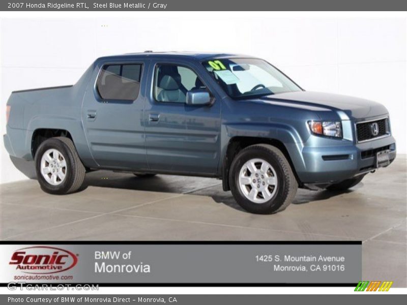 Steel Blue Metallic / Gray 2007 Honda Ridgeline RTL