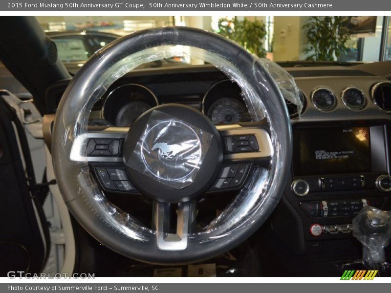 50th Anniversary Wimbledon White / 50th Anniversary Cashmere 2015 Ford Mustang 50th Anniversary GT Coupe