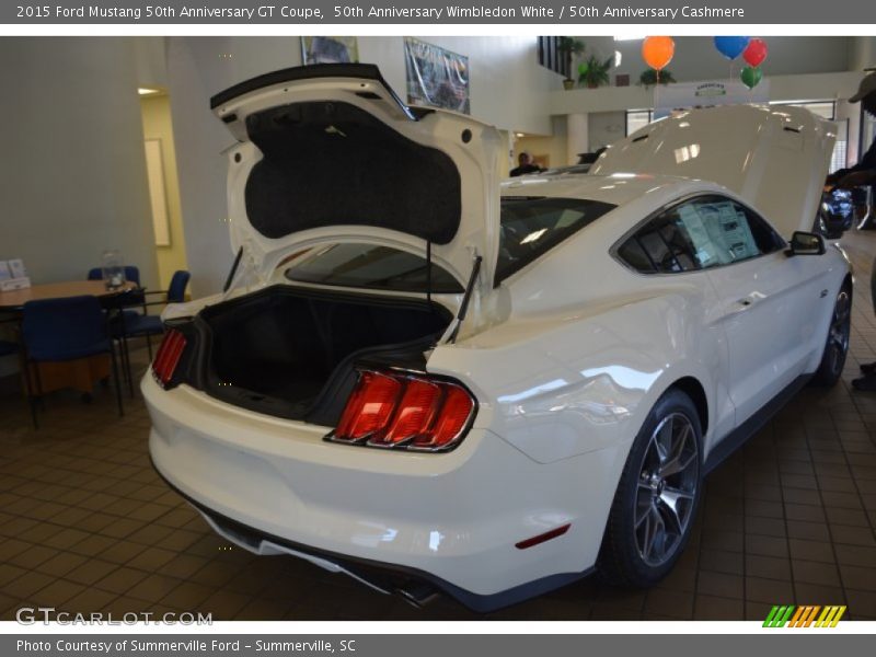 50th Anniversary Wimbledon White / 50th Anniversary Cashmere 2015 Ford Mustang 50th Anniversary GT Coupe