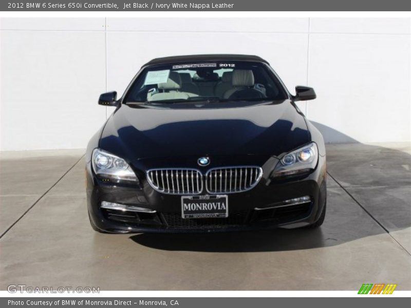 Jet Black / Ivory White Nappa Leather 2012 BMW 6 Series 650i Convertible