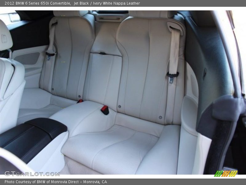 Jet Black / Ivory White Nappa Leather 2012 BMW 6 Series 650i Convertible