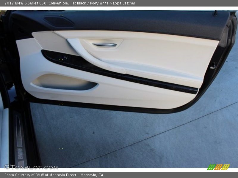 Jet Black / Ivory White Nappa Leather 2012 BMW 6 Series 650i Convertible
