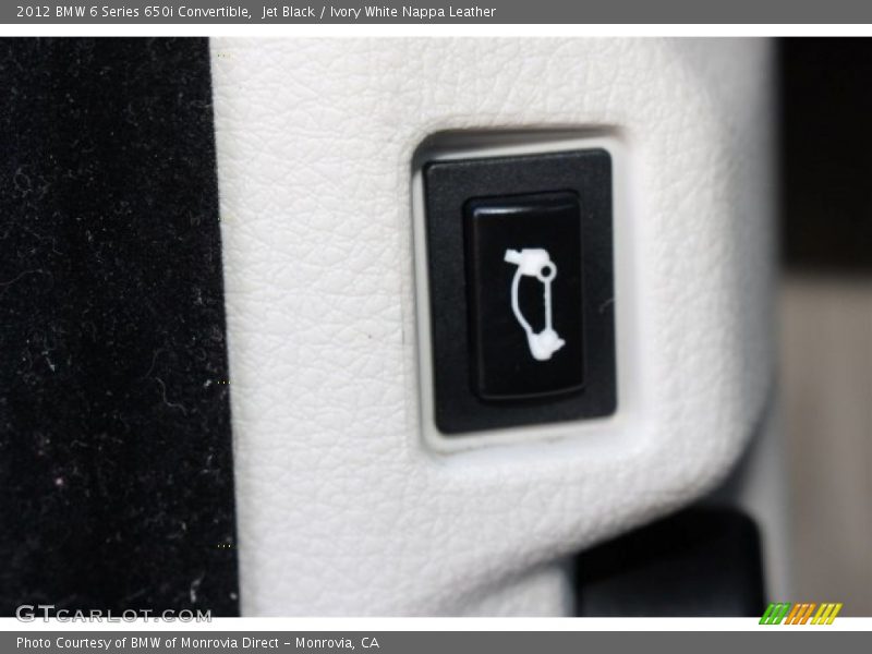 Jet Black / Ivory White Nappa Leather 2012 BMW 6 Series 650i Convertible