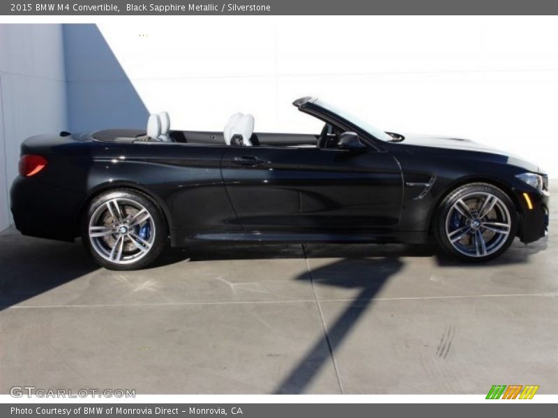 Black Sapphire Metallic / Silverstone 2015 BMW M4 Convertible